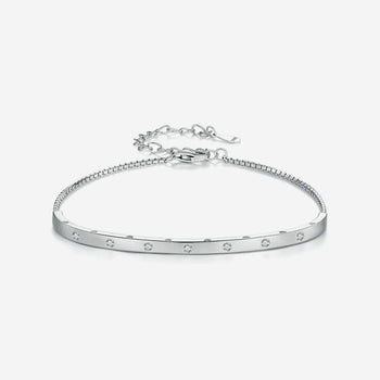 Platinum Plated Adjustable Bracelet