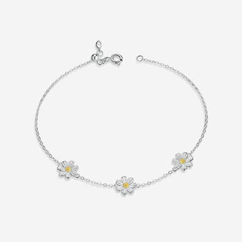 Daisy Flower Link Bracelet