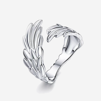 silver Angel Wing Ring