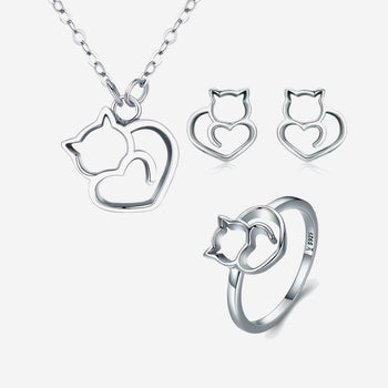 Cute Cat  Jewelry Sets