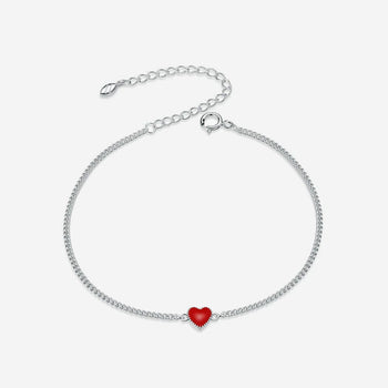 Red Heart Chain Bracelet
