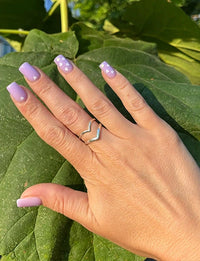 Double layer silver Ring 