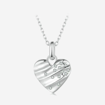 Shimmering Heart  Necklace