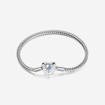 Heart-Shaped Charm & Beads Bracelet