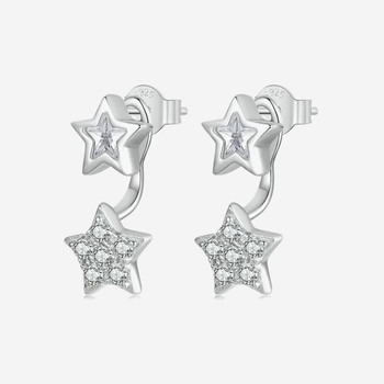 silver Star Earrings