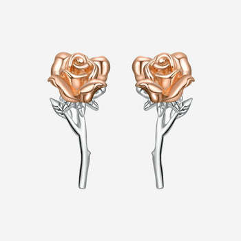 Graceful Rose Stud Earrings