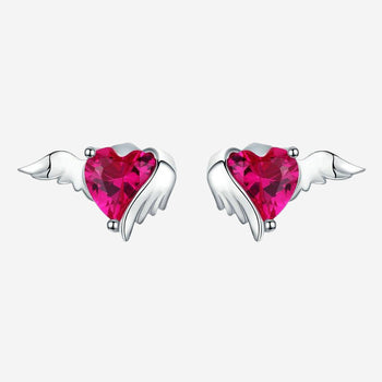 Heart Wings Stud Earrings